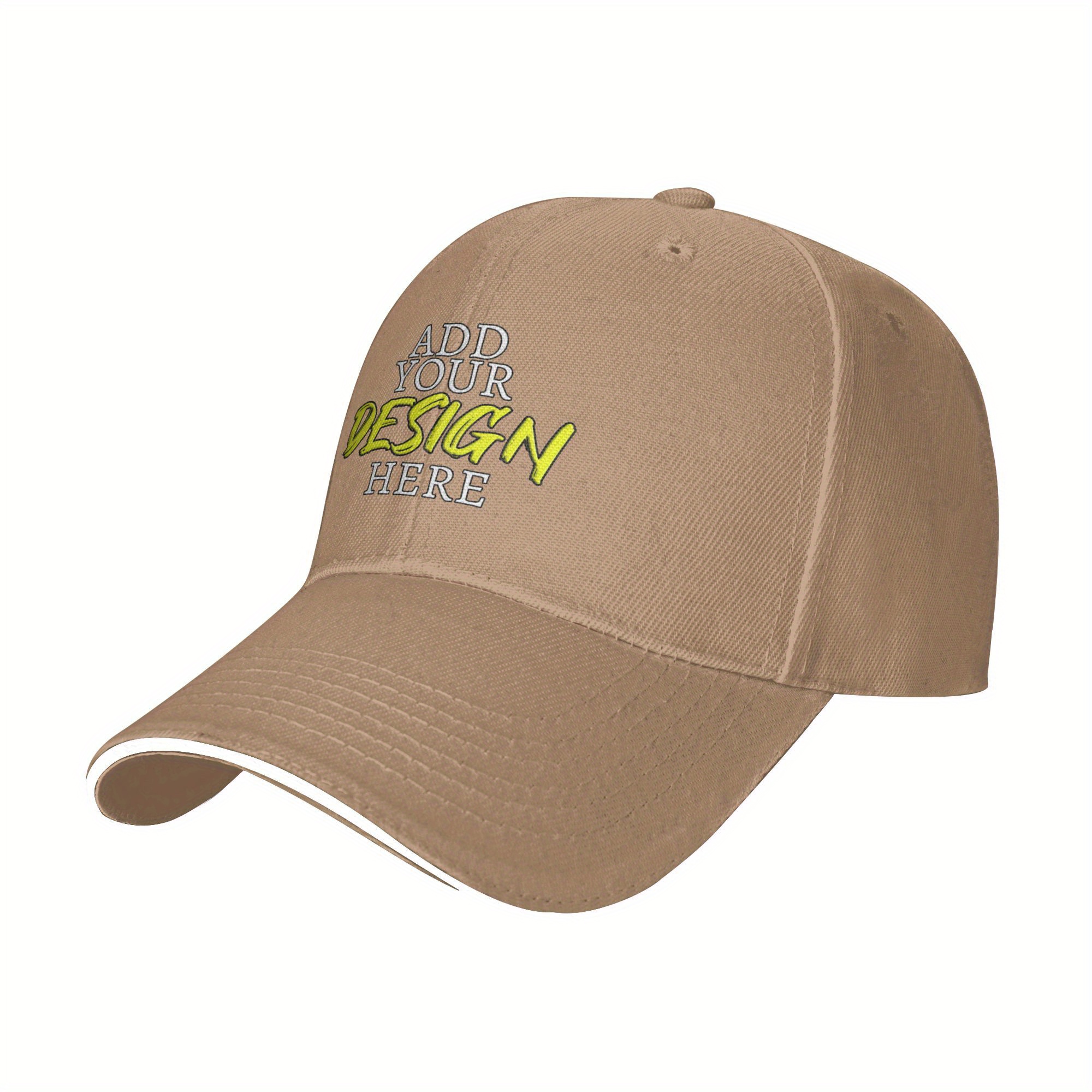 TEMU Customized Adult Casual Sandwich Cap Comfortable And Breathable For Men And Women Personalized Design Your Own Photo Image Trucker Hat Make Your