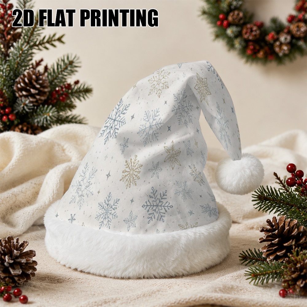 TEMU Impression 2D à plat 1 pièce Bonnet de Noël de Neige pour Fête de Noël, d'Halloween, Costume d'Hiver du An, 2D à plat