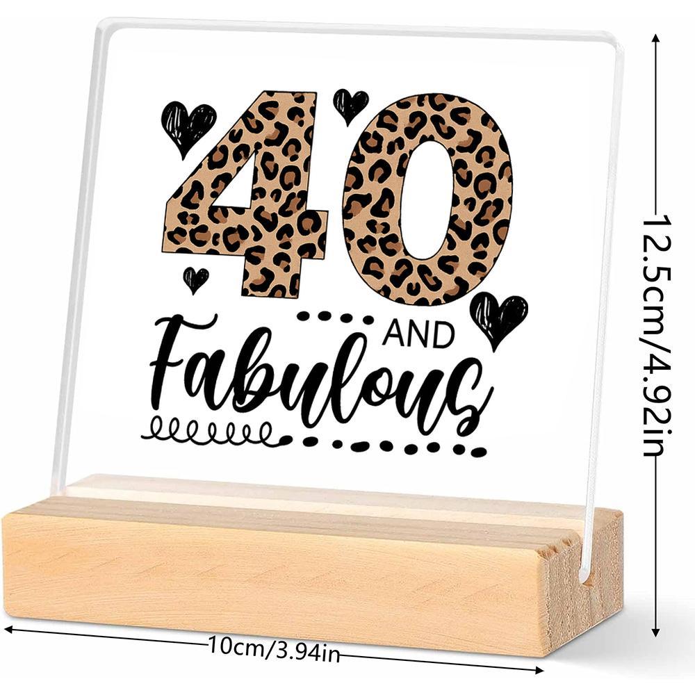 TEMU Unieke decoratieve platen en bordjes voor een 40e verjaardag: Geweldige cadeaus voor vrouwen - Schattige bureau, thuiswerk- en wanddecoraties -