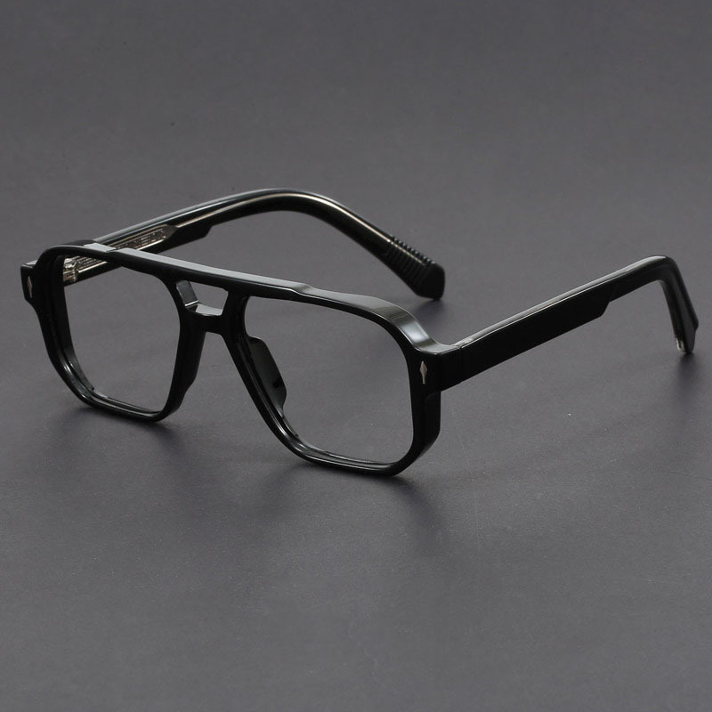New Square Double Bridge Glasses, Casual And Stylish, Unisex Business Eyewear