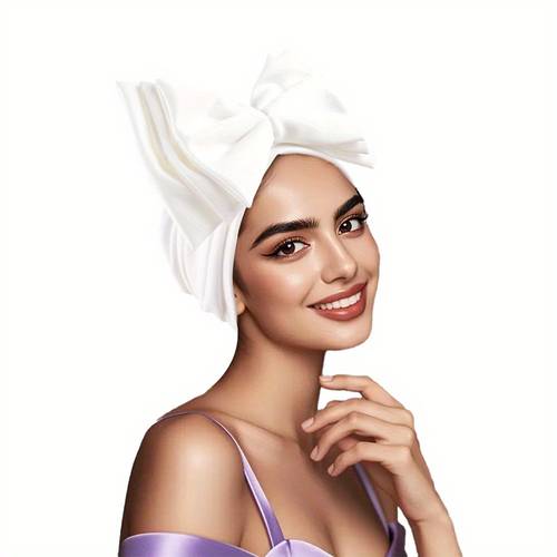 womens african turban cap with exaggerated bowknot 3 layer lightweight headwrap for weddings parties non stretch fabric hand headwear accessory party headscarf nonelastic fabric wedding headpiece delicate dressup headscarf fashionconscious women