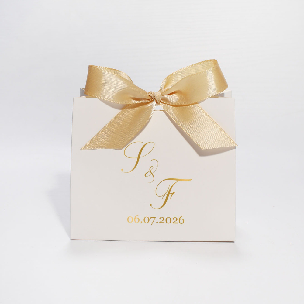 TEMU Gift For Her/him 10pcs Personalized Mini Wedding Favor Boxes With Custom Initials & Date - Elegant Monogram Suitable For Wedding Reception,