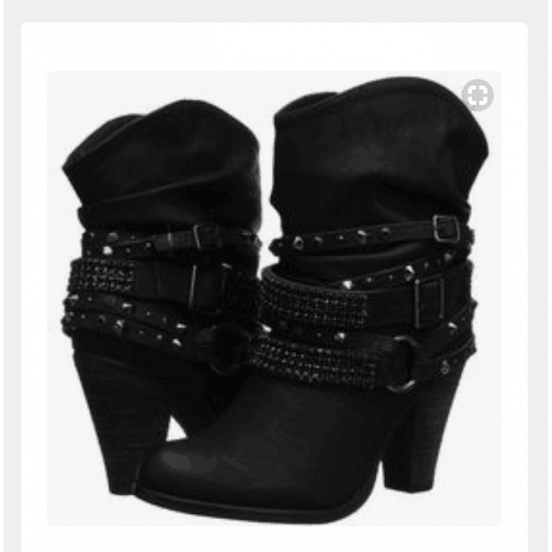 Women'S Fall Winter European And American Round Toe Ankle Boots Chunky High Heel Fashion Rivet Boots, Women Shoes - Image 3
