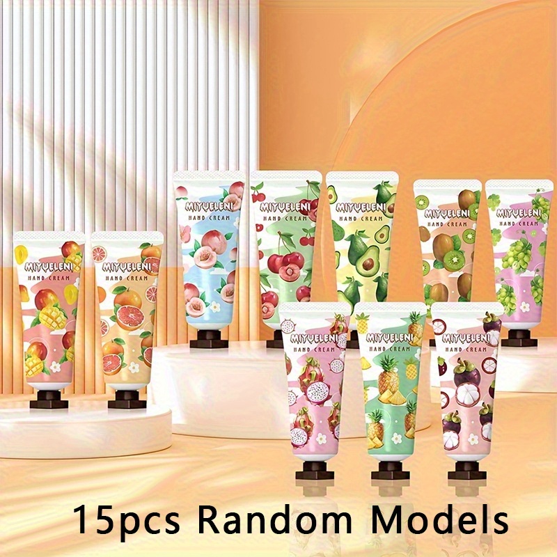 Image of Random Hand Cream: Plant Fruit Infused, Moisturizing, Suitable For Dry And Cracked Light Beige, Travel Size, Non-greasy, Alcohol-free, Rich In Glycerin And Vitamin E, Nourishing For In Fall And Winter