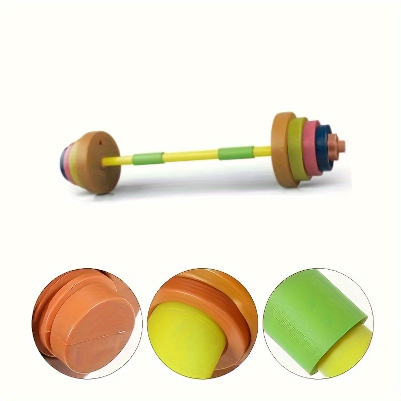 Adjustable Colorful Weight Barbell - Multi-Color ABS Weight Bar with Adjustable Plates, Ideal for Home Gym and Exercise, Exercise Equipment|Adjustable Weight Bar|Durable Construction, Weightlifting Barbell