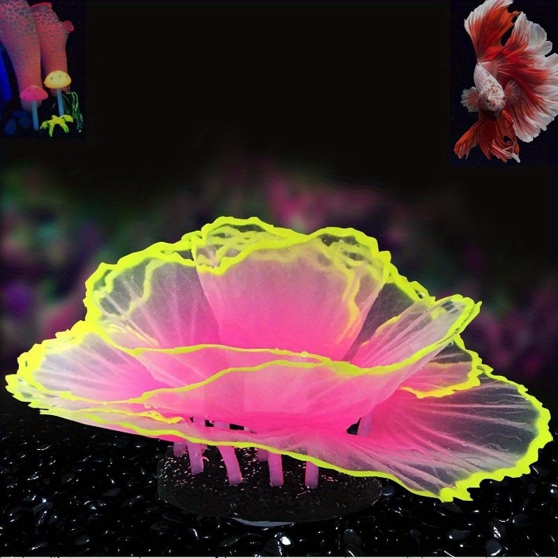 glowing aquarium coral ornament uv activated resin decor with
