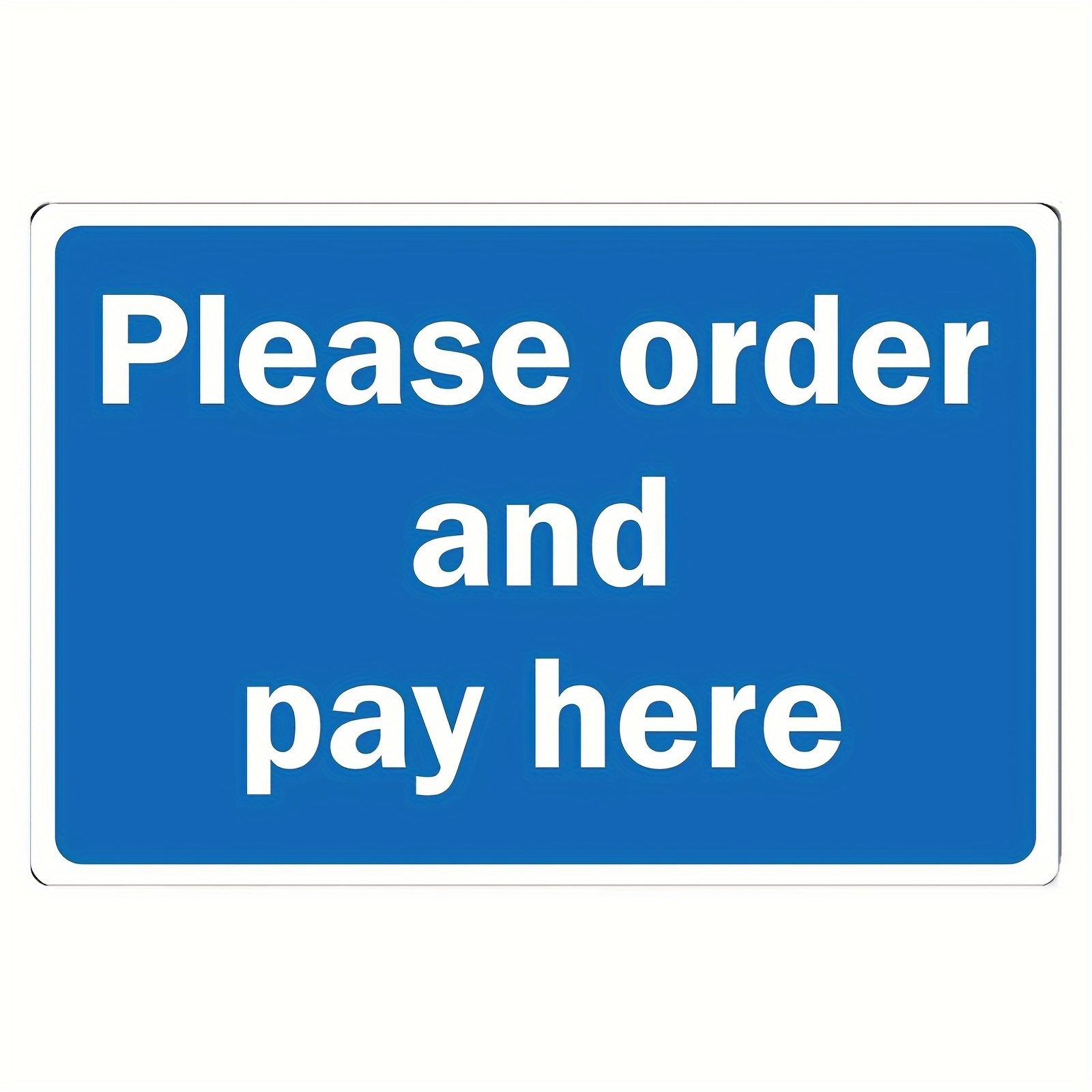 Image of 2d Flat, 1pc Retro Wall-mounted Metal Sign - Order And Payment Placeholders - Iron Hanging Plaque Suitable For Room Decor, Holiday Decoration, Business Signage
