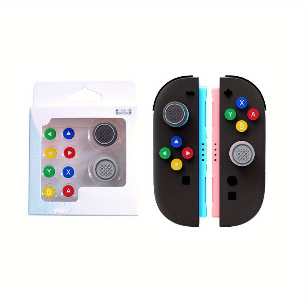 TEMU Silicone Button For For Switch 2 Button Grips Caps Joystick +button Sticker Set Game Console Accessories For , Gaming Accessories, Gaming