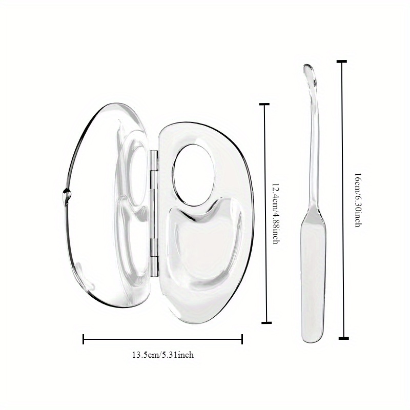 TEMU Hypoallergenic Plastic Makeup , Foldable Acrylic Foundation Mixing Tray With Built-in Spatula, Portable Makeup Artist Special Plate