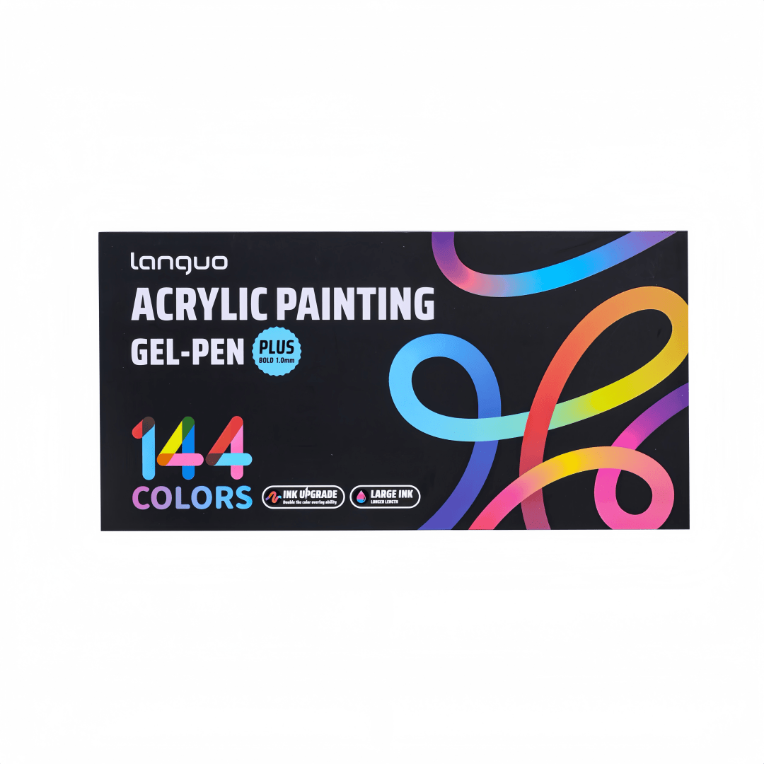 TEMU LANGUO Lot de 144 Stylos à Gel Peints à , Écriture Fluide, Convient pour Cahiers, Quotidiens et Création . Convient pour la Peinture sur , la