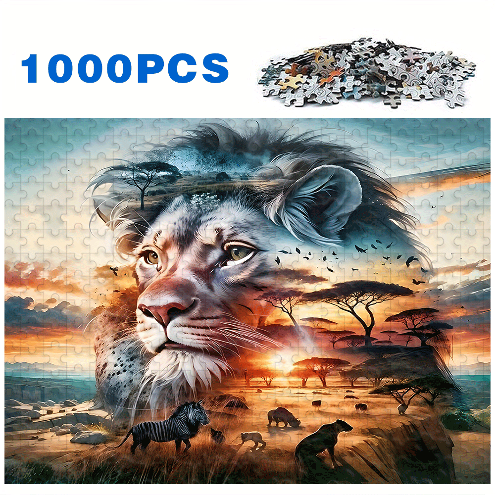 TEMU 500pcs And 1000pcs Puzzles Featuring Natural Landscapes, Animal Farms, And Creative Famous Paintings, With High And Ultra-high-definition