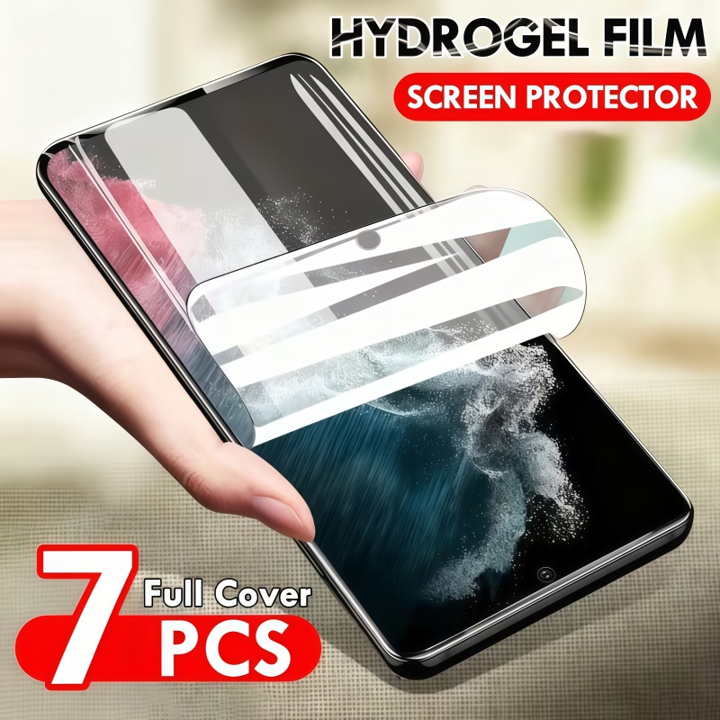 TEMU 7pcs Ultra Clear Hydrogel Screen Protector For Galaxy A03s/a04/a05/a10/a11/a12/a13/a14 5g/a15 5g/a20/a21/a22 5g/a23 5g/a24 4g/a25 5g/a26
