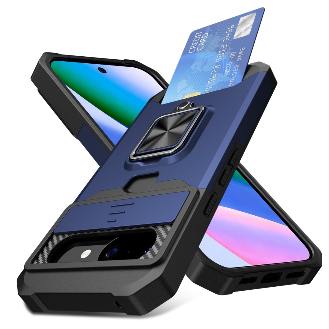 TEMU Phone Case: Mecha-style Stand - Slot Cooling Function Phone Case, Compatible With Google Pixel 5, 6, 7, 8, 9, Pro Xl, Full-coverage Drop-proof