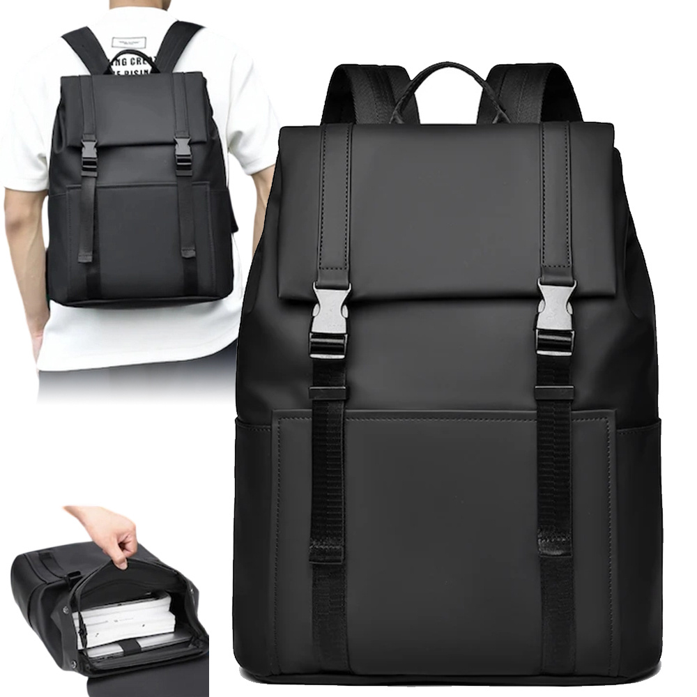 Image of Backpack With Adjustable Shoulder Straps, Minimalist Style For Travel, School