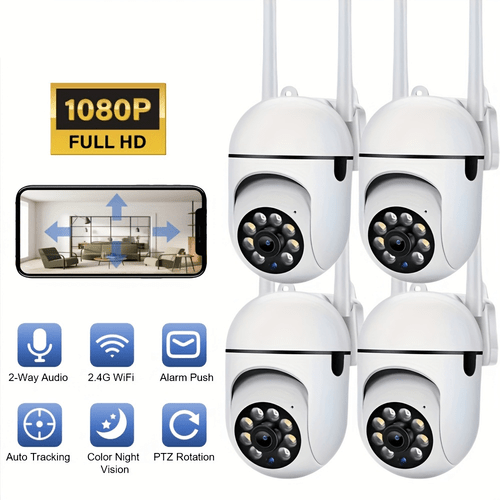 black friday 4pcs système de caméras wifi avec de mouvement ia, pour caméras de sécurité