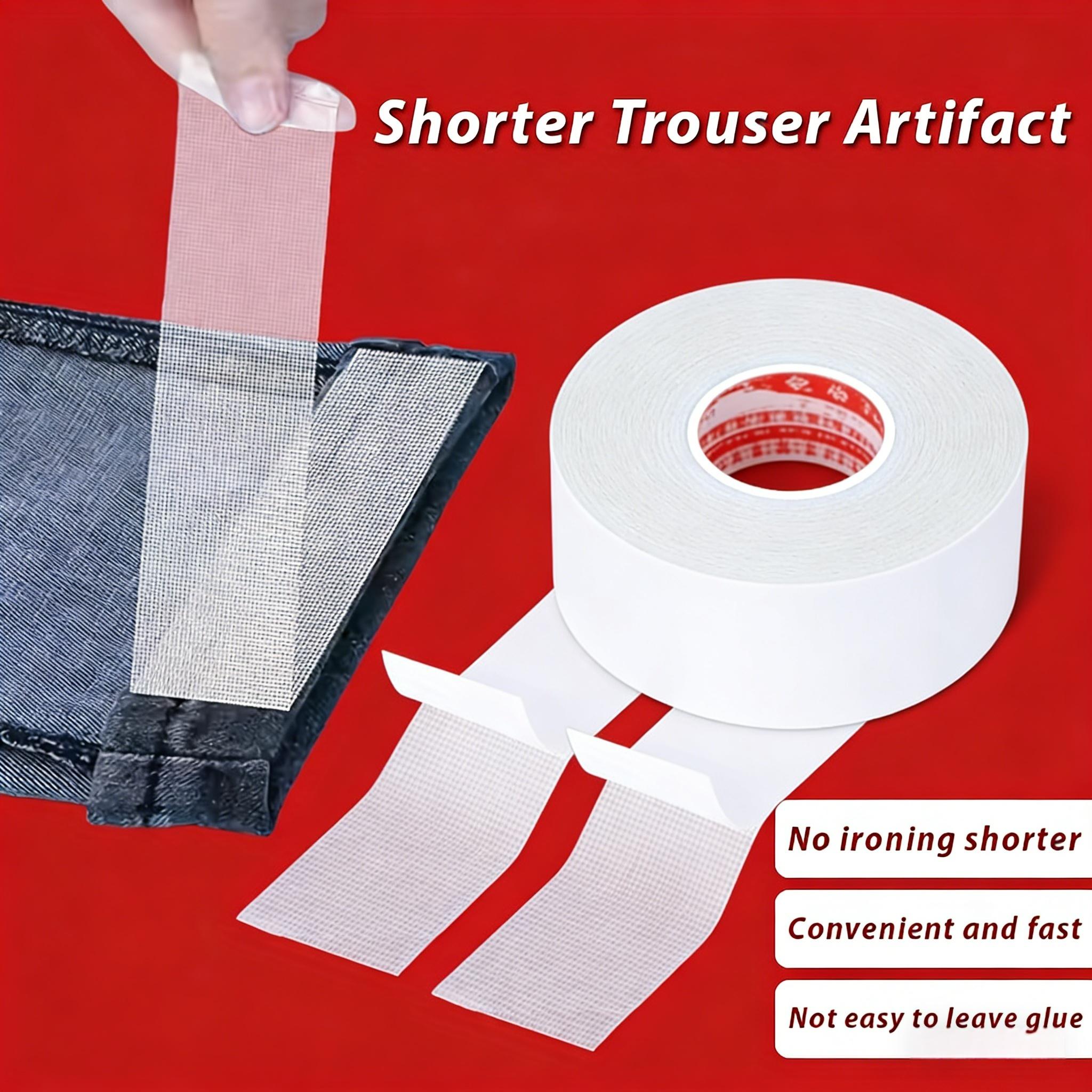 Image of Self-adhesive Hemming Tape For Pants, 1pc Pack, No Sewing Required. Total Length: 1200 Cm (472 Inches). , Leaves No Residue. Ideal For Altering Jeans, Pants, Skirts, And Dresses. A Smooth End