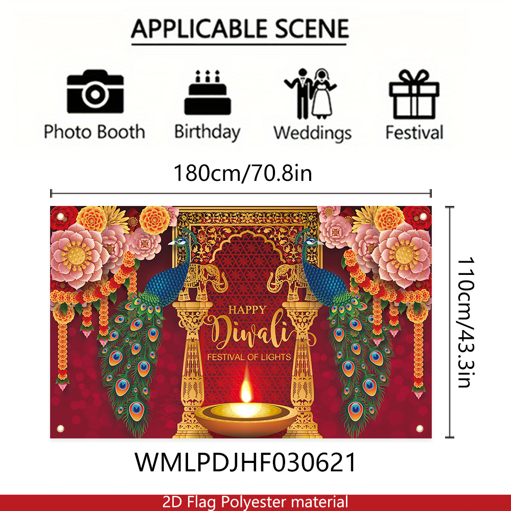 TEMU Bannière de festival des lanternes 2D plate, 1 pièce, 180 cm * 110 cm / 70,8 pouces * 43,3 pouces, matériau, fond rouge de festival des