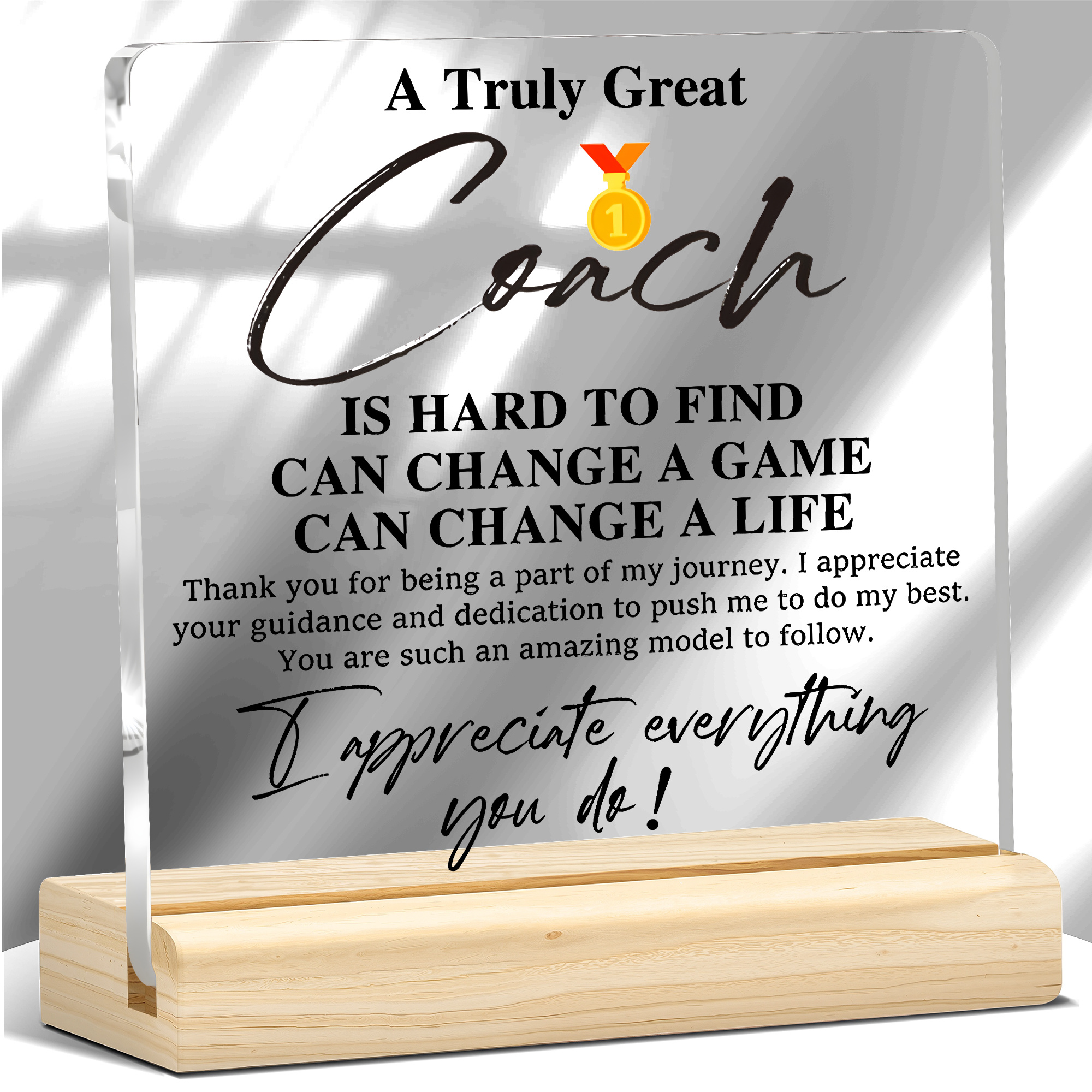 TEMU 2d Flat 1pc Thank You Gift Acrylic Plaque Unisex Appreciation Team Player Season End Thank You Gift Desktop Decor Room Decor Office Decor Home