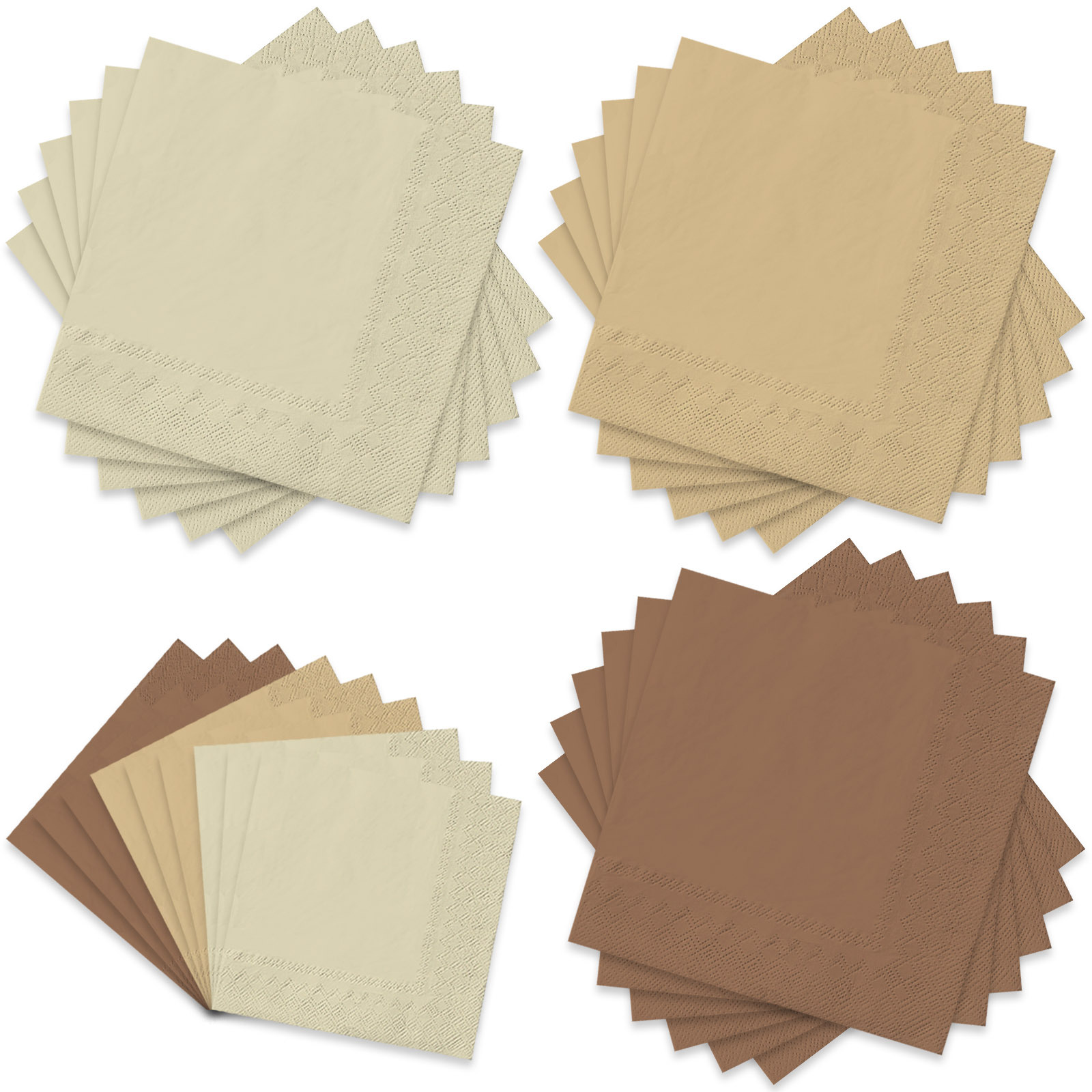 TEMU 60 Tovaglioli di carta marrone, 3 colori sfumati, tovaglioli usa e getta marrone per cena, , compleanno, matrimonio, , baby shower, decorazioni