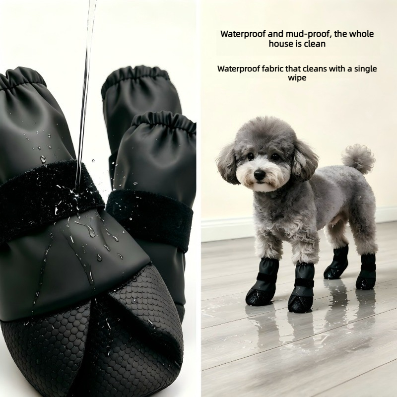 Pet Walking Outing Set with High-Top Pet Boots