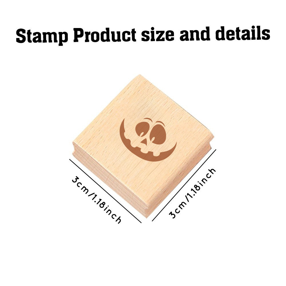 Small Multifunctional Wooden Rubber Stamp for Journals