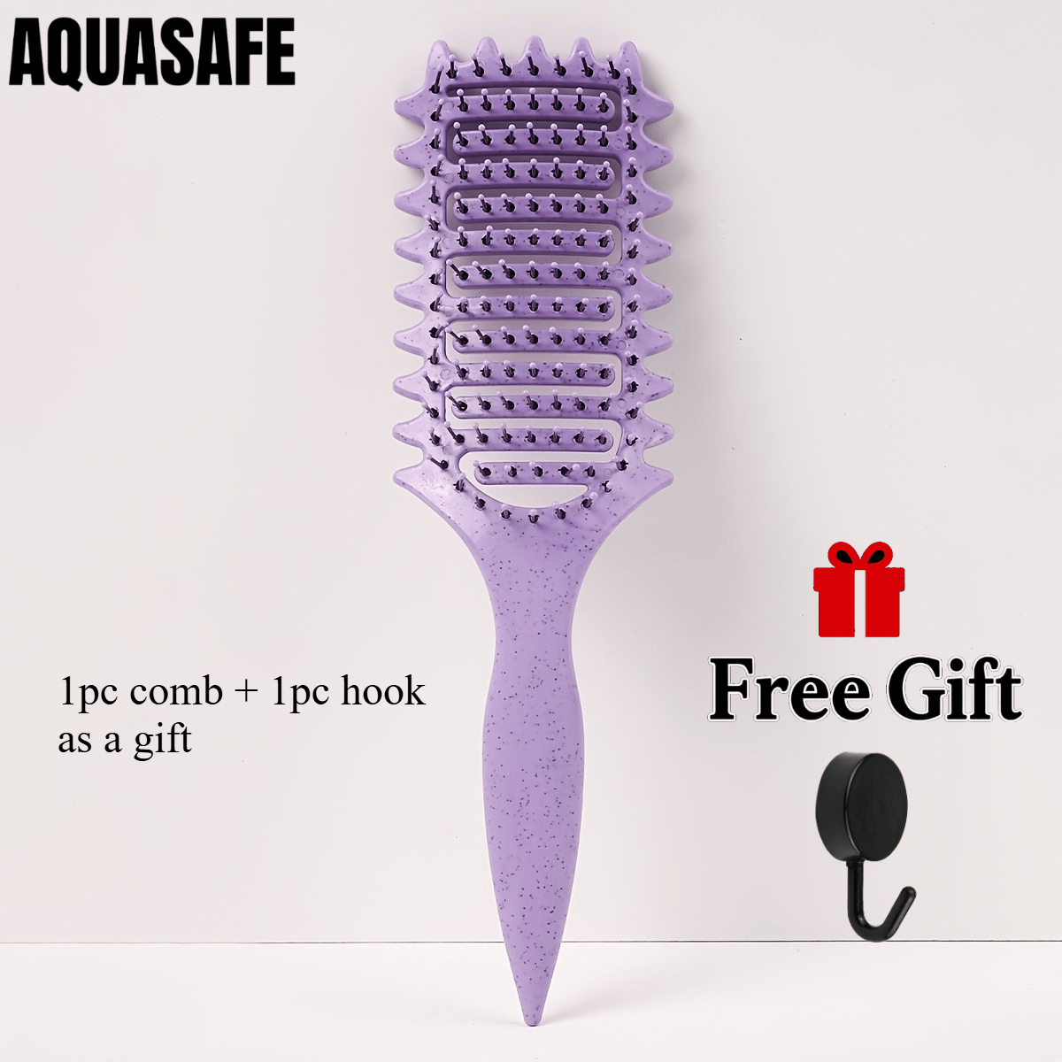 TEMU 1pc Curling Hairbrush And Free 1pc Hook, Special Curling Brush, Ventilation Styling, Setting Curls, Women Use, All Hair Types, Unleashing