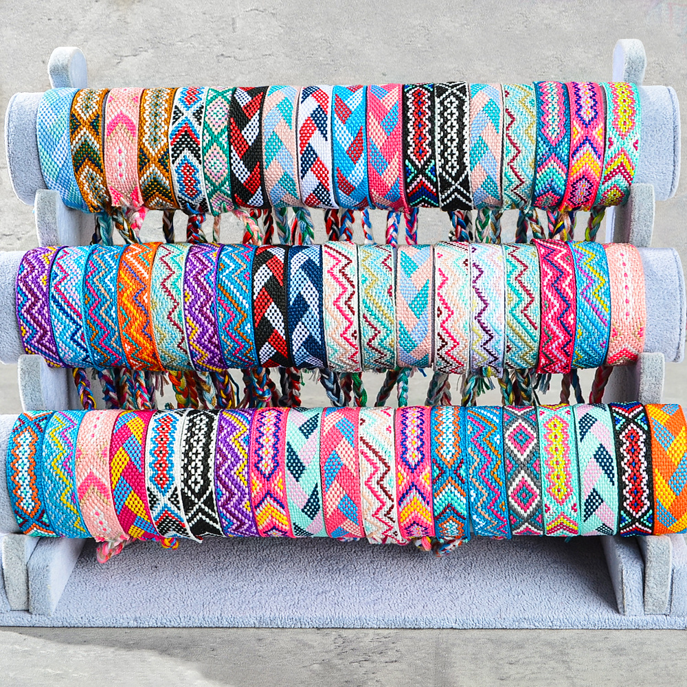 24pcs Boho Braided Bracelet Set - Gift for Family & Friends