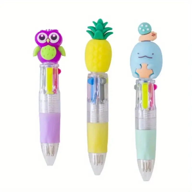 20 cute retractable ballpoint pens ergonomic round body point pvc material stick structure cute designs retractable closed type point type ergonomic features stick structure type plastic material for school and office supplies Product details 5