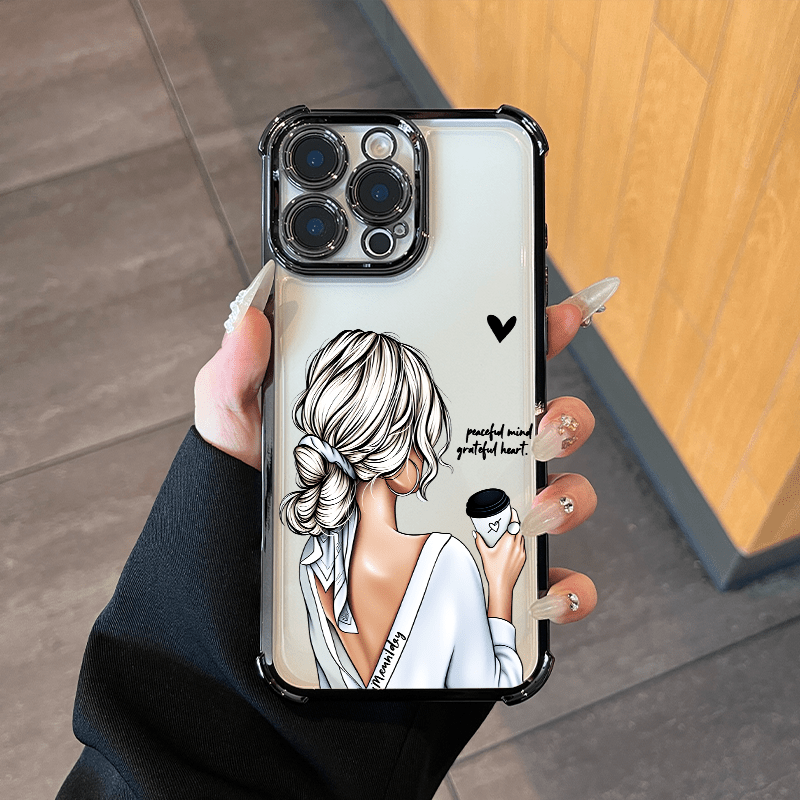 TEMU Phone Case: New Fashionable Illustration High-definition Minimalist Full-coverage Protective Case, Suitable For Iphone 17/17 Pro/17 Pro Max/17