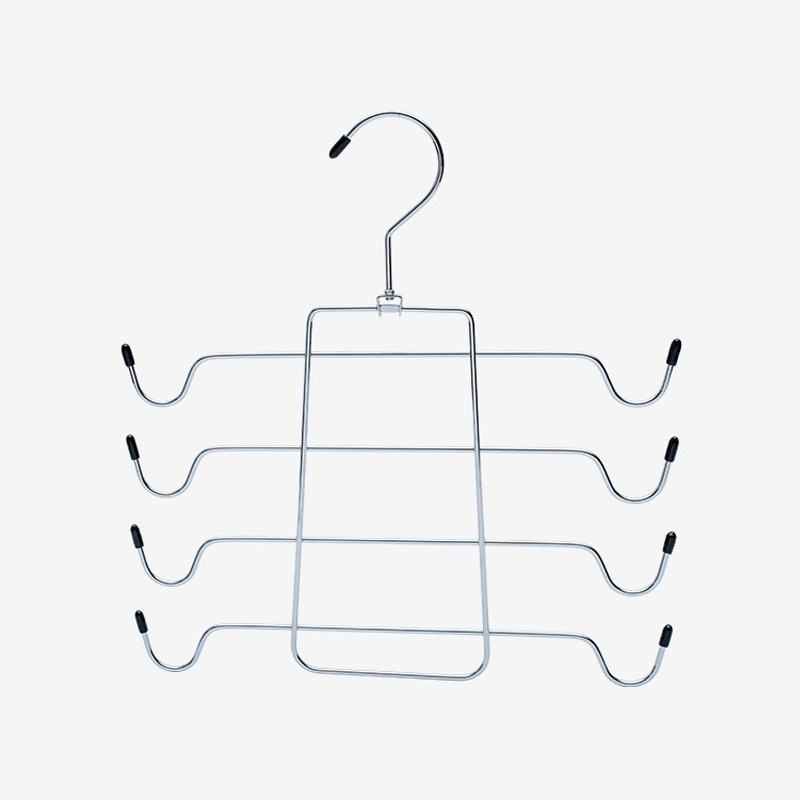 TEMU Stainless Steel 4-tier/8-tier Heavy-duty Hangers With Adjustable Anti-slip Pads And Space-saving Design - Wrinkle-free Wardrobe Organizer,