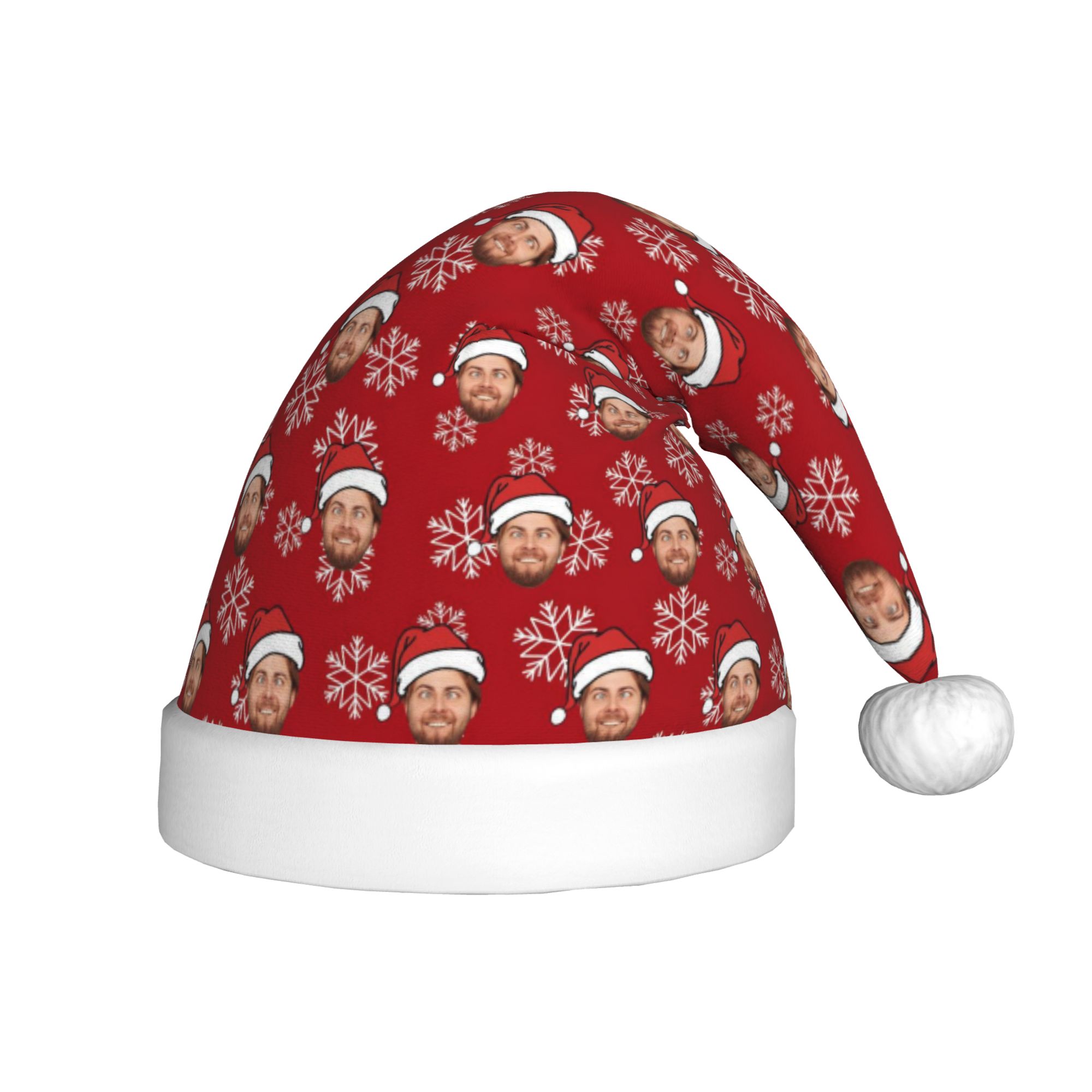 TEMU Bonnet de Noël Personnalisé, Chapeau Amusant sur Mesure Ajoutez Votre Photo, Accessoire pour Célébrations Annuelles, Événements Communautaires,