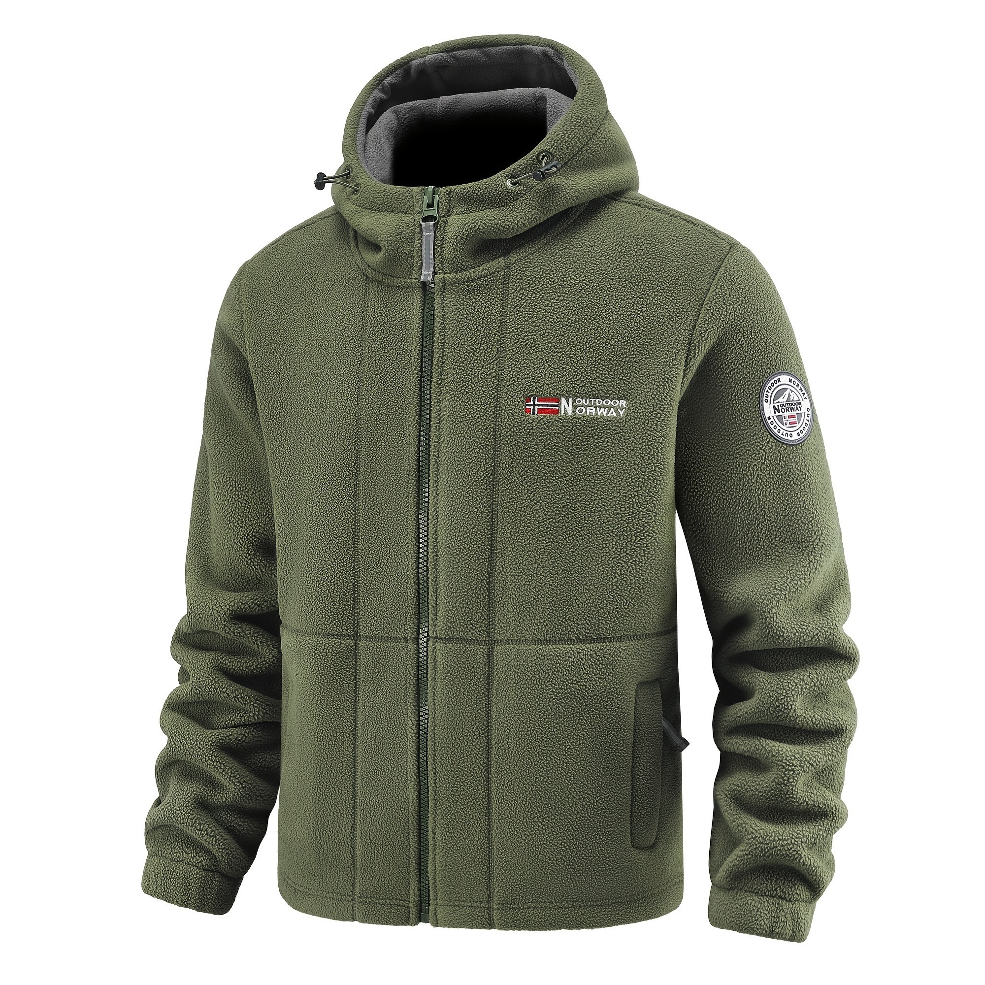 Coats For Men,Fleece Jackets For Men Zip Up With Hood Casual