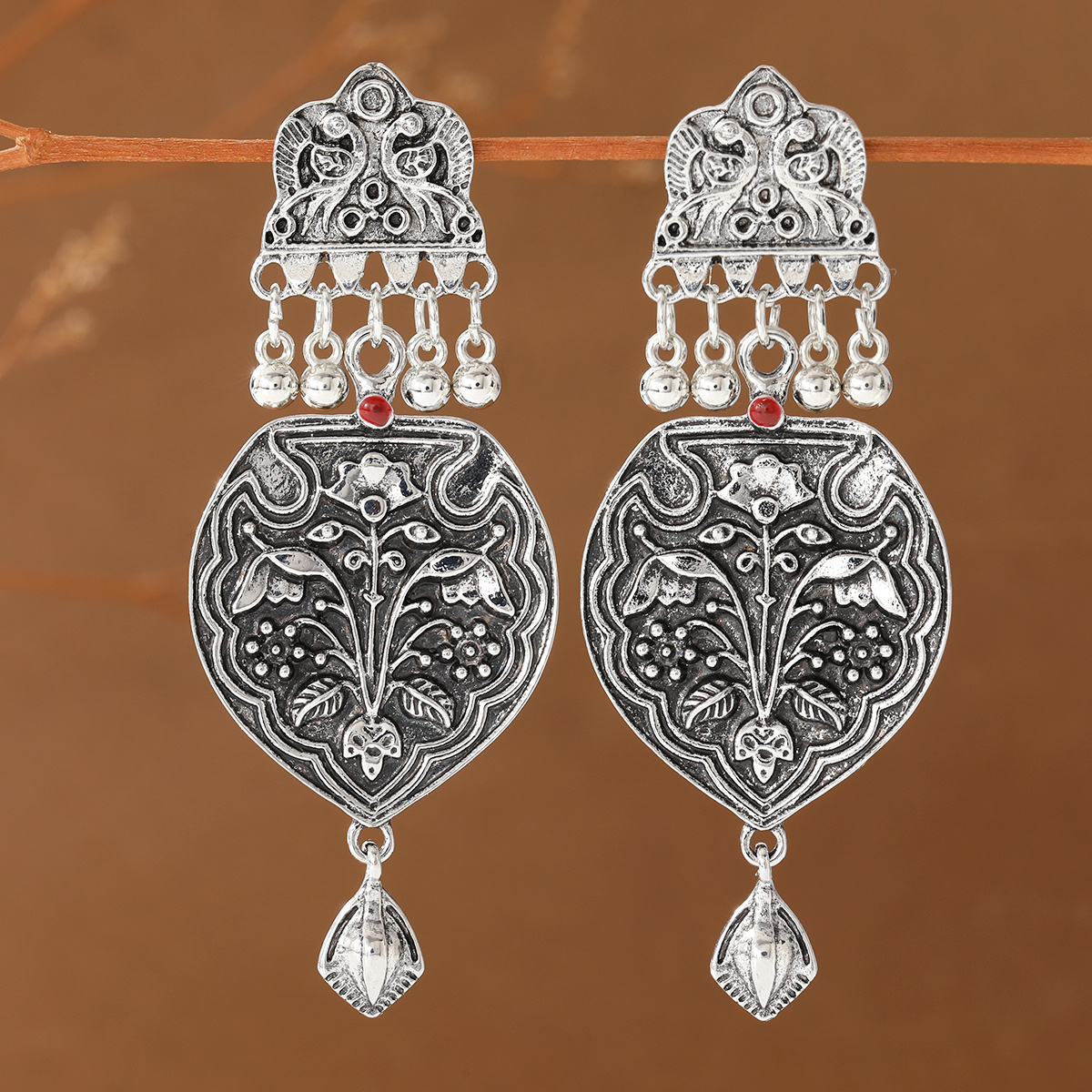 TEMU Orecchini da donna a con nappe a campana , e a foglia in , stile vintage , adatti per vacanze con un' , ganci lunghi, idea regalo
