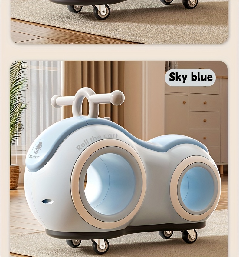 Baby Walker & Toddler Balance Bike with 4-Wheel Stability, 220lb Anti-Tip, Music & Lights - Indoor/Outdoor Ride-On Toy for 12-24 Month Boys & Girls, Parent-Child Interactive Learning Bike, Ideal First Birthday Gift (Pink/Green/Blue/Yellow)