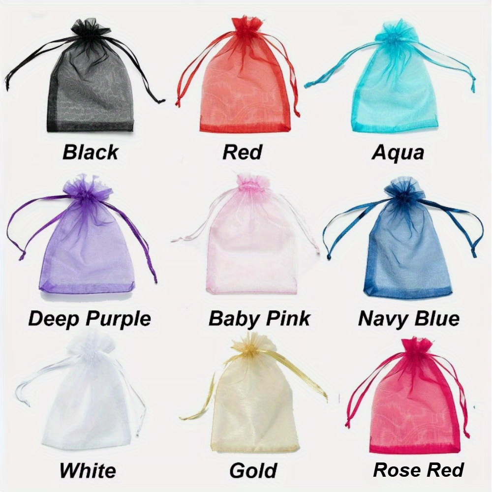 TEMU 200pcs Drawstring Gift Bags - Multipurpose Pouches For Favors, Jewelry, Wedding, Birthday, Christmas - Durable & Reusable, Includes Sachets &