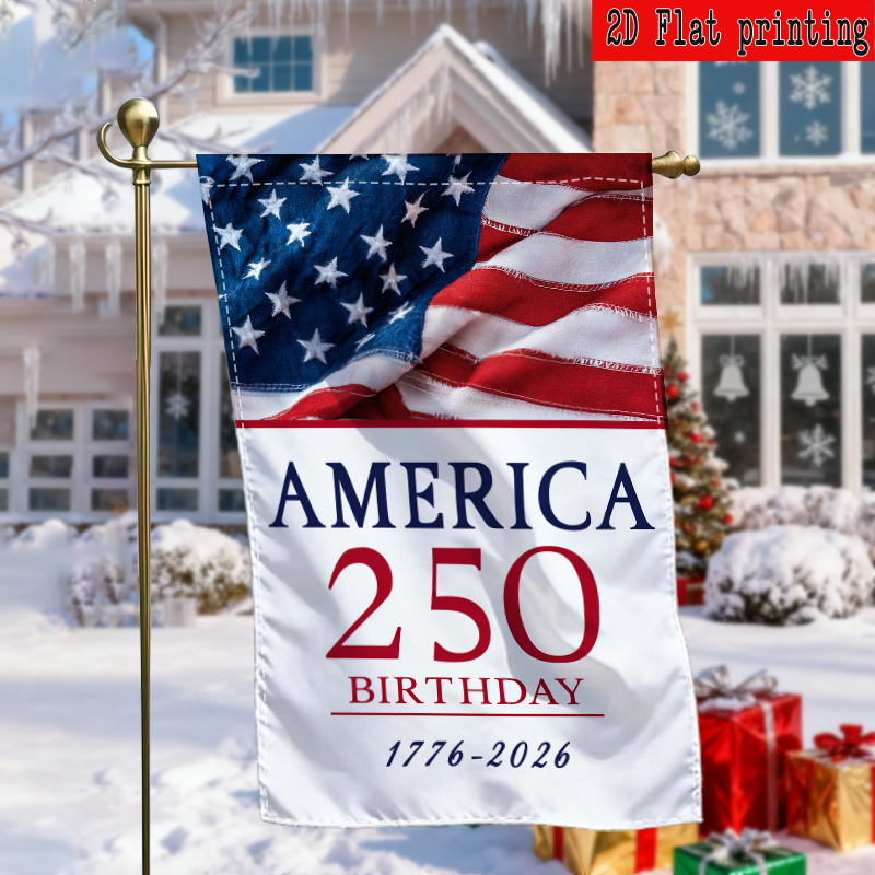 TEMU This Is A Double-sided Garden Flag Designed To Your, Ideal For Barbecues, Outdoor Birthday Parties,, Family, And Patriotic Events. Durable, Resistant To Fading, Machine Washable