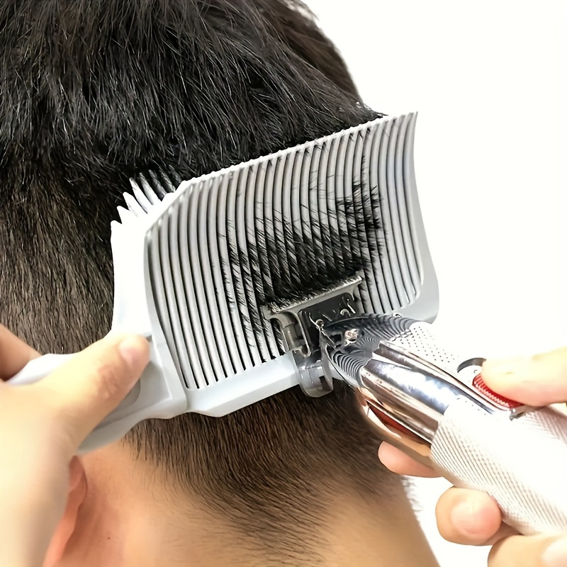 Professional Golden High Gloss Hair Comb - Heat Resistant Design, Flat Top Suitable For Salon Modeling And Gradient Color