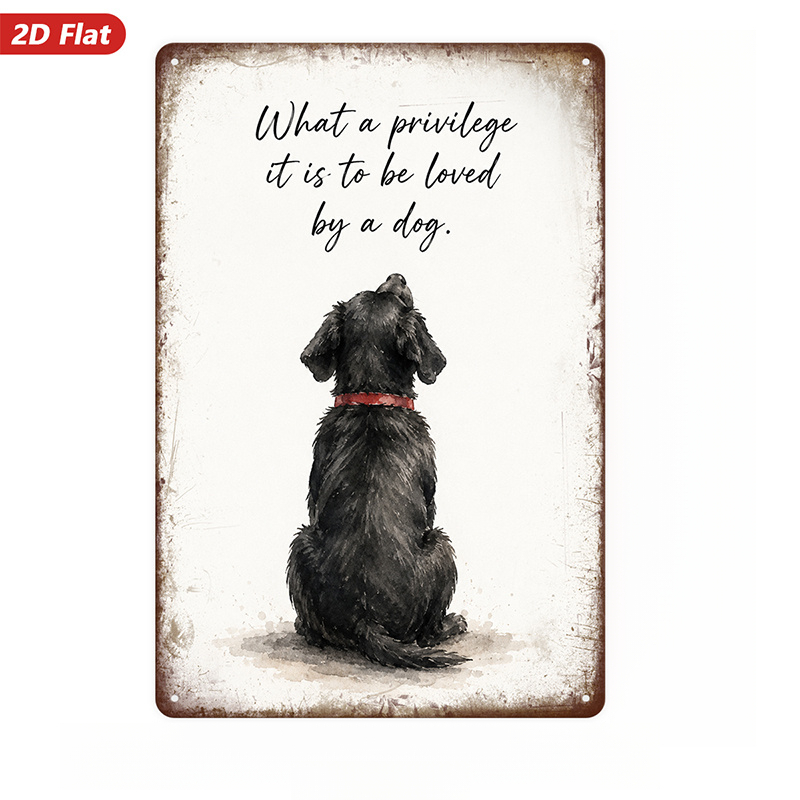 TEMU 2d Flat, 1pc Wooden Sign Wall Decor, Home Decor, Inspirational Quote "what An Honor By A Dog", Rustic Style, Suitable For Living Room And