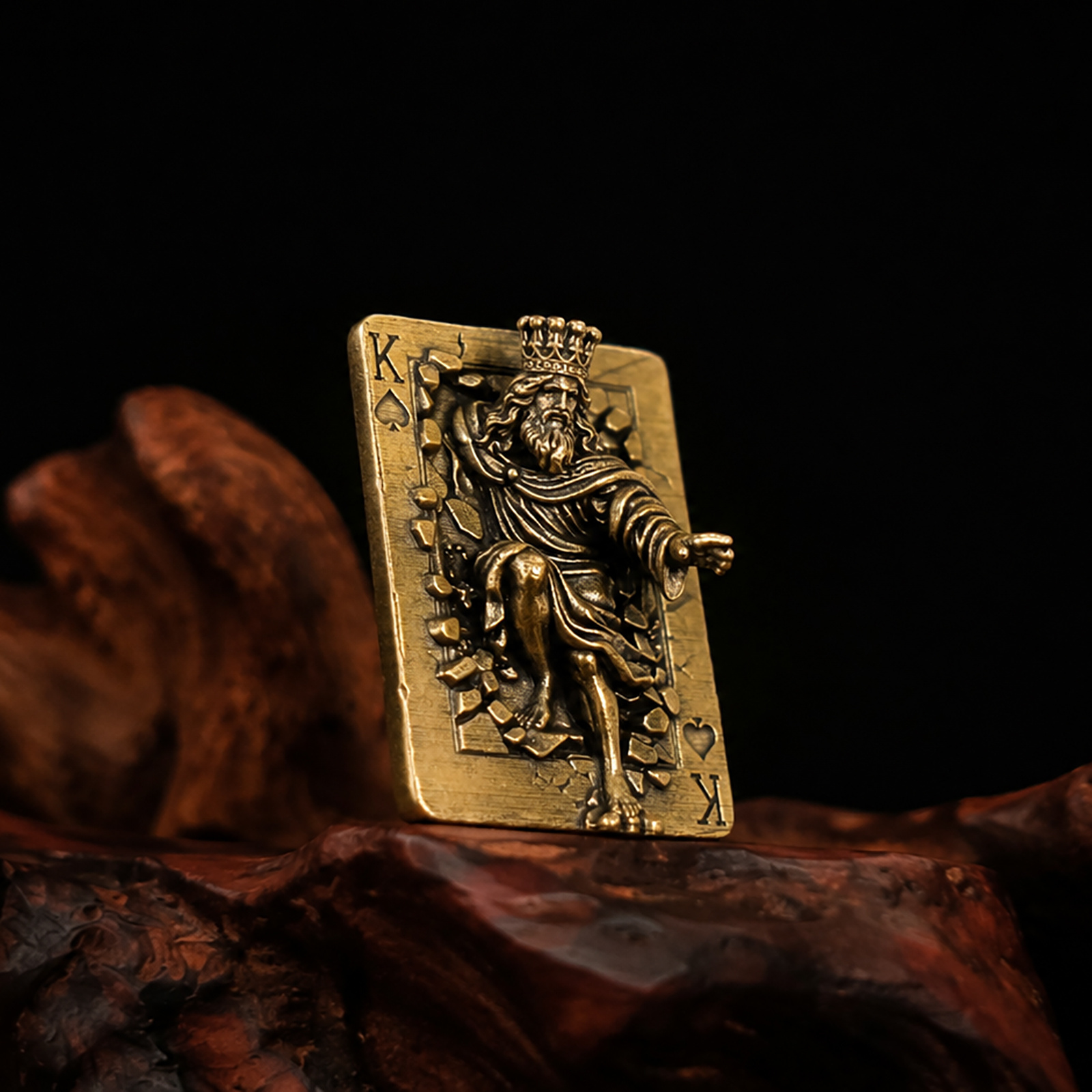 TEMU "dynamic " 100% Solid Brass Retro Desktop Decor, Handcrafted Collectible Figurines - Artistic Desk Ornament & Home Accent, Unique For Retro
