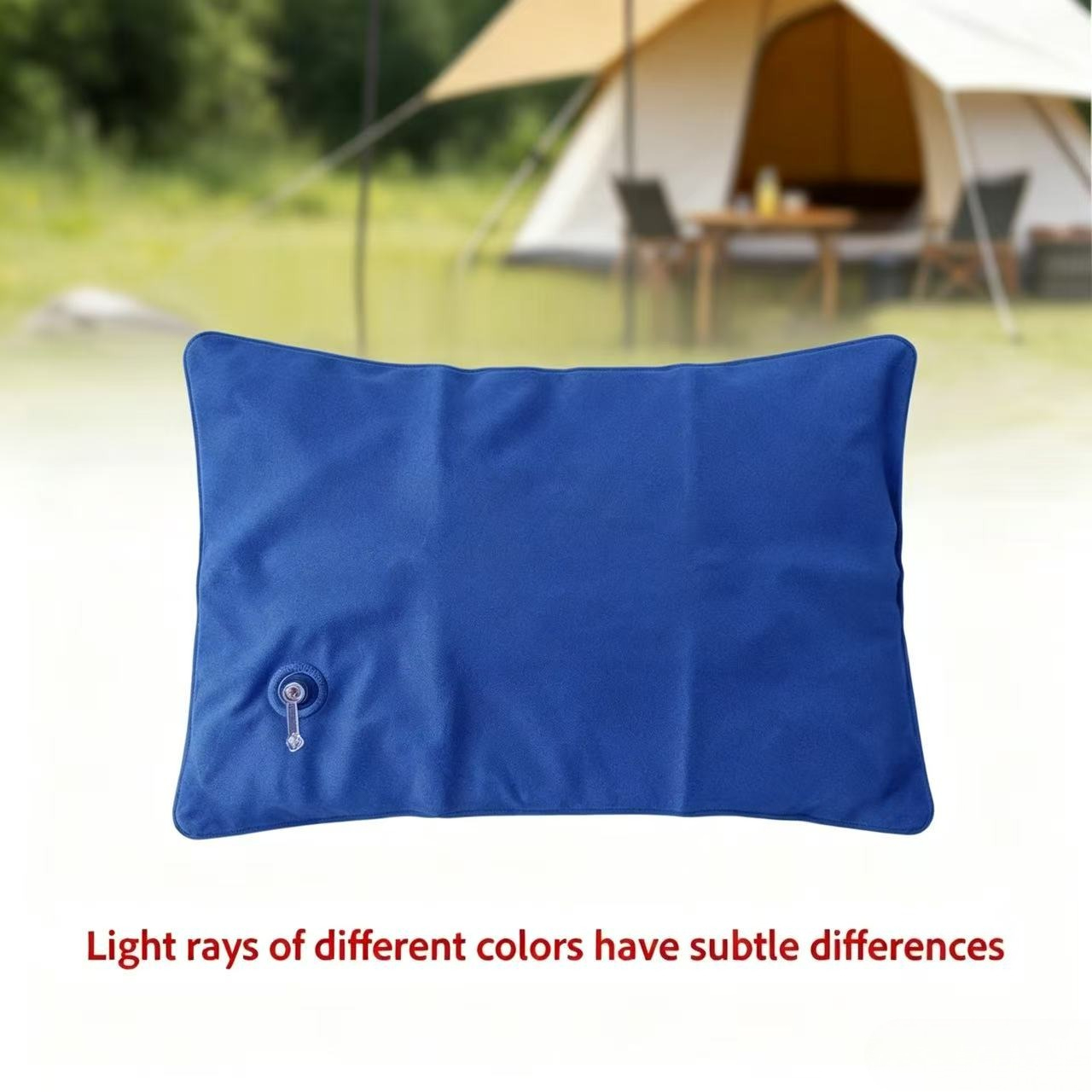 TEMU Almohada de viaje inflable de estilo 2026, almohada de camping inflable portátil ultraligera con soporte para cuello y lumbar, almohada inflable