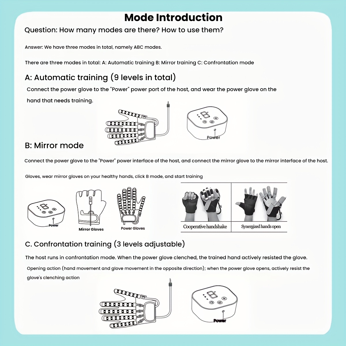 Robot Gloves - Finger Function Training Device with USB-Powered Motor, Separation Training for Elderly, Hand Robot for, Stroke, Parkinson'S