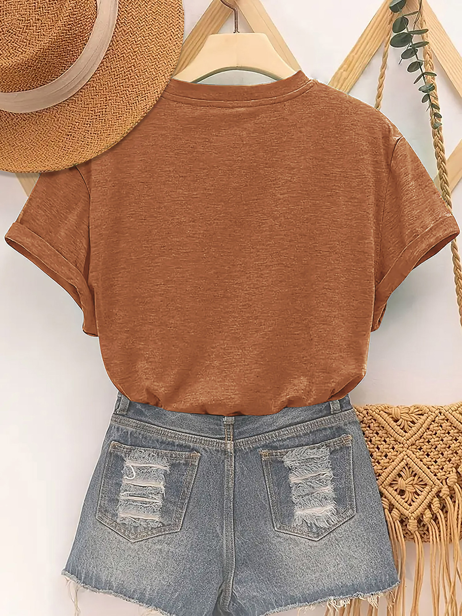 Women's Trendy Summer Short Sleeve T Shirt Dont Care Print