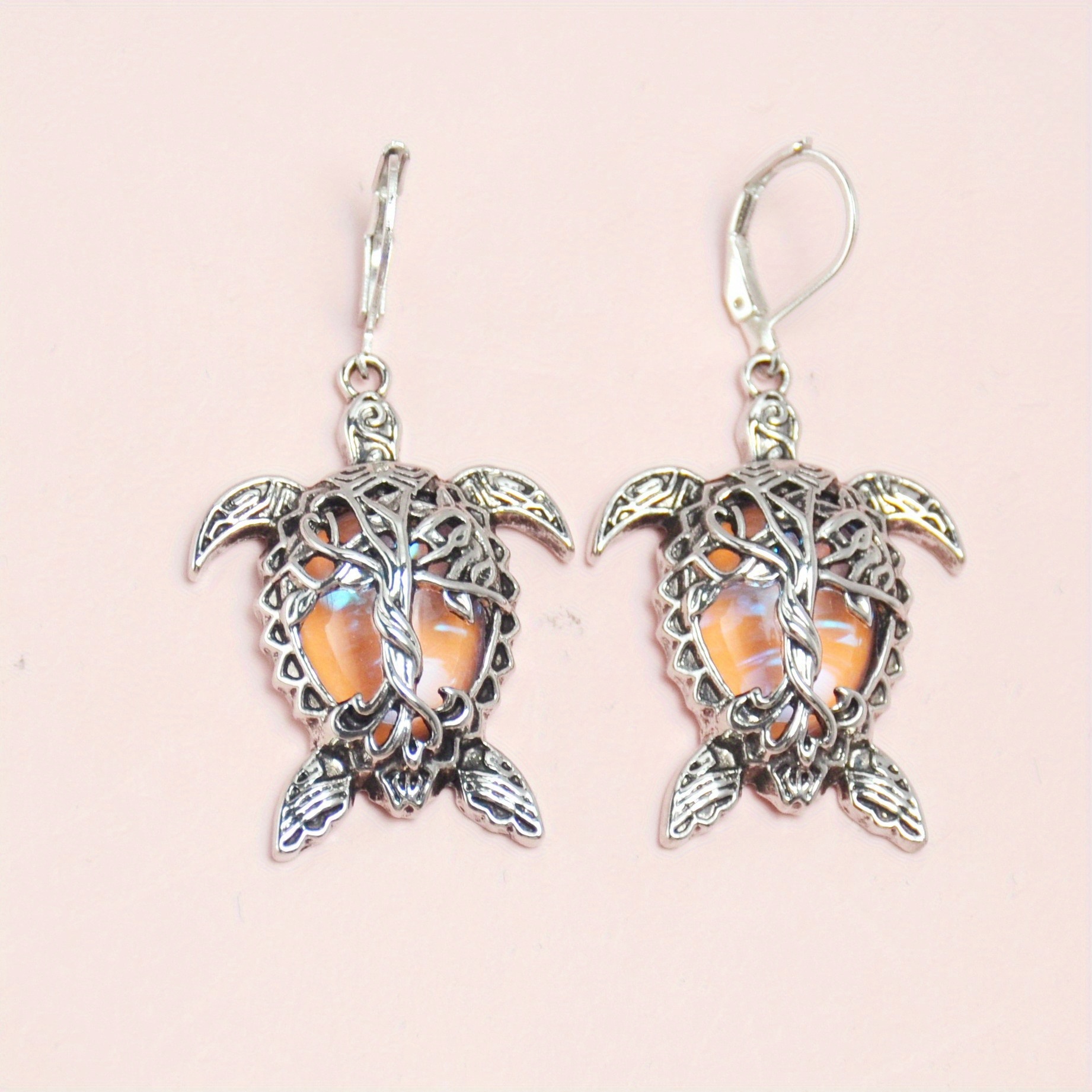 TEMU 1 Paire de Boucles d'Oreilles Tendance avec Pendentif Tortue de Mer, Cadeau Idéal pour Saint-Valentin, Anniversaire ou Fête