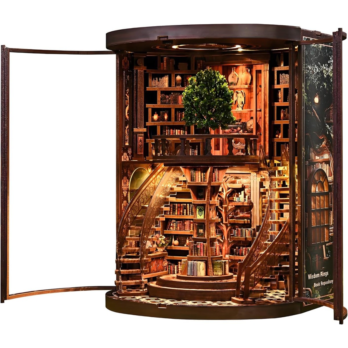 Diy 3d Wooden Book Nook Kit, Handmade House Shaped Model, Desktop & Bookshelf Decoration, Ideal Present For Birthday Christmas Halloween Valentine Easter