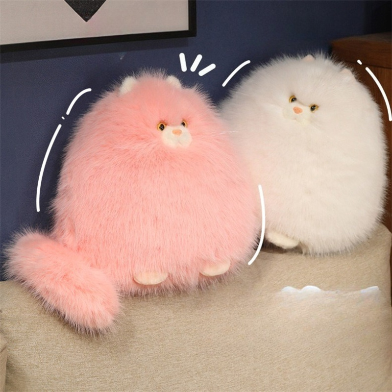 realistic long-haired cat plush pillow -   soft stuffed   bed companion, pink/white fluffy for s &, cuddly   gift for bed, couch, travel (hand wash only) - retro style cat bed ccessory, halloween, stuffed plushies,  , whimsical, plush cat  , gifts for cat lovers, plush a s, peluches aesthetic,  , cute stuffed a s, big plushies,   room decor, long pillow, cushions, throw pillows,  , hug pillow, pillows for Product details 6