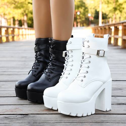 item picture in 7 sizes womens ankle boots and short boots feature thick platforms and chunky high heels the 2025 new a personalized gift for women
