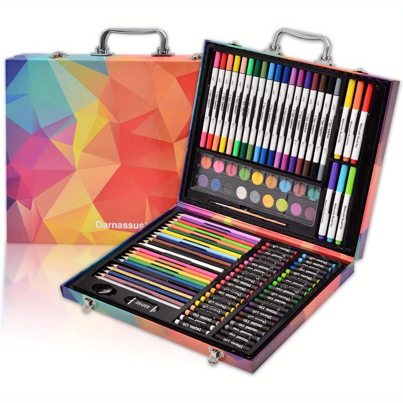 

132pcs Art Set, Drawing And Kit , For Christmas And Art