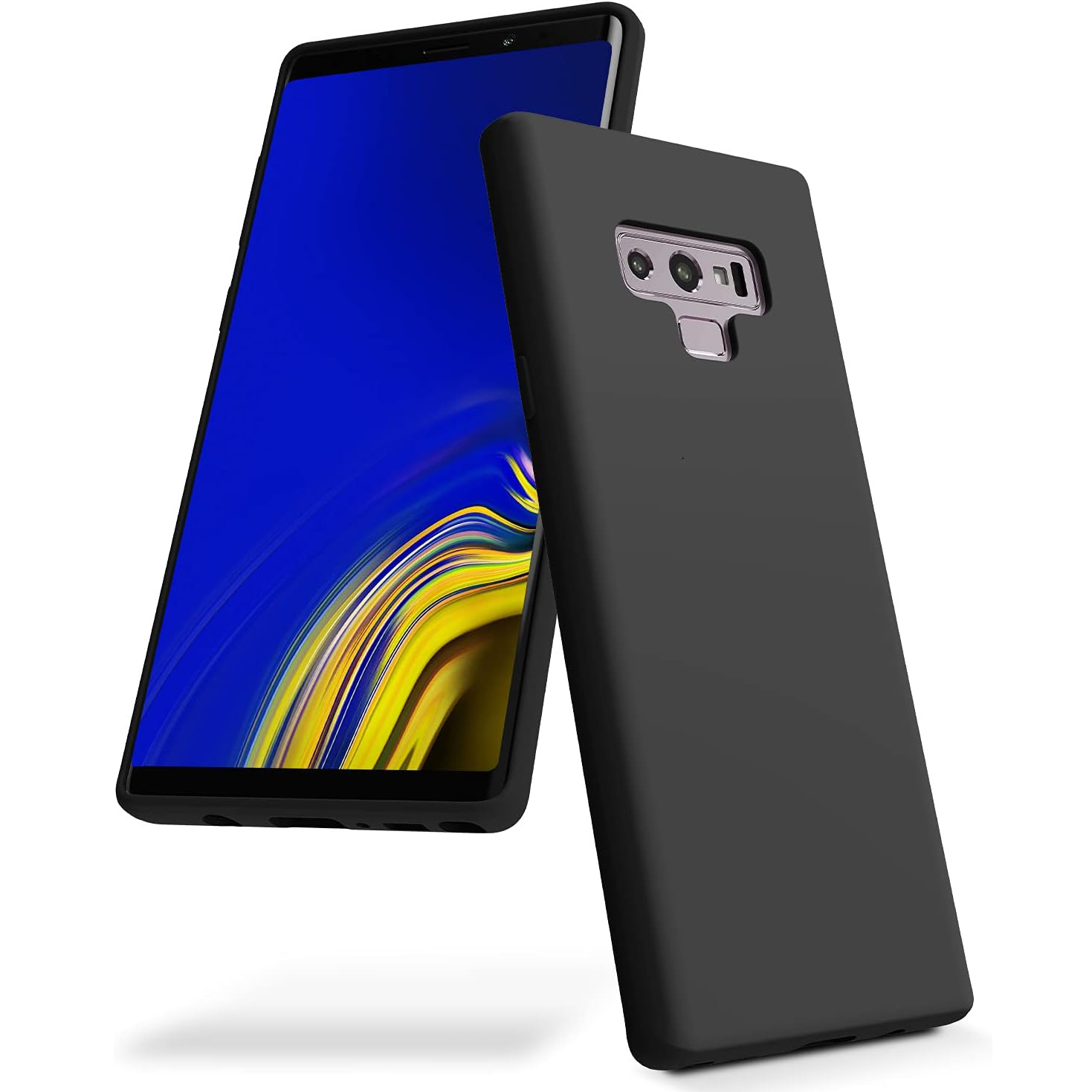TEMU Phone Case - Case For For Galaxy Note 9, Black Soft Silicone Case, Anti-scratch Shockproof, Bumper Protective Phone Cover