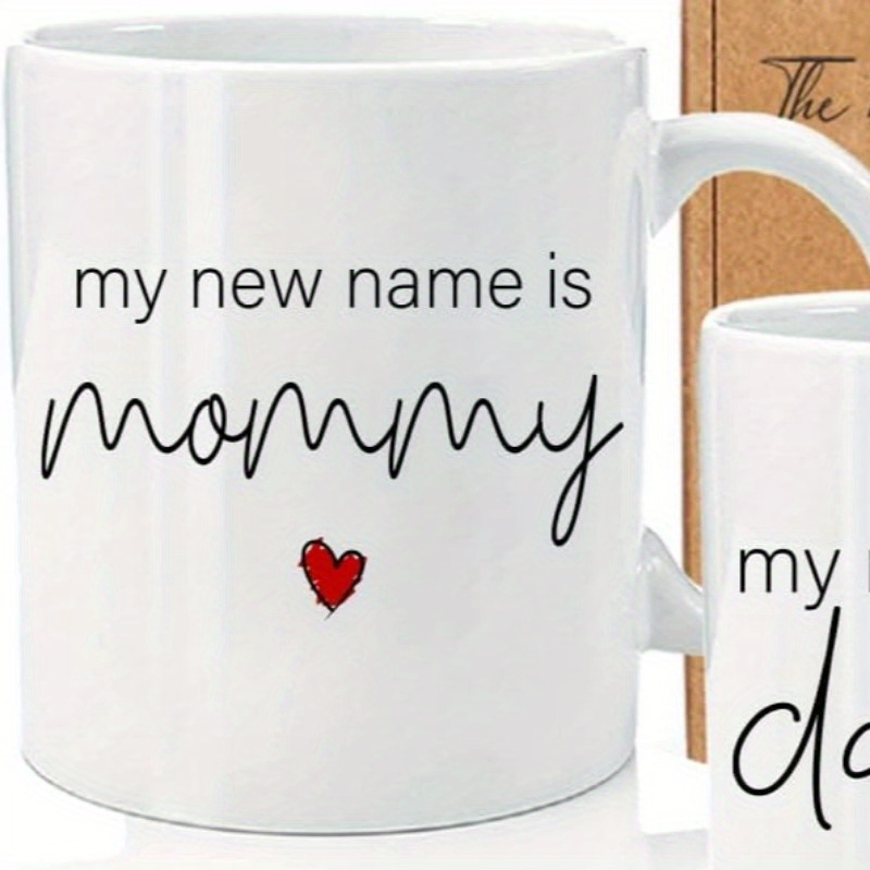 TEMU 1-pack New Pregnancy Announcement, And Dad Gifts 2024 Coffee Mug 11oz, New Gifts For Couples Expecting Mom Dad Est 2024, My Is Mommy Daddy (&daddy)