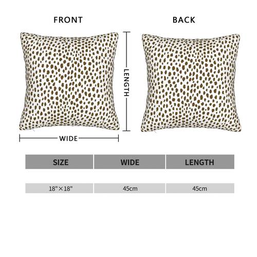 decorative throw pillowcase featuring a brown on a brown and white polyester cushion cover for home chairs
